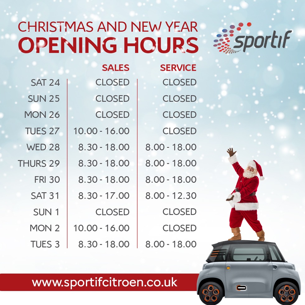 Christmas Opening Hours