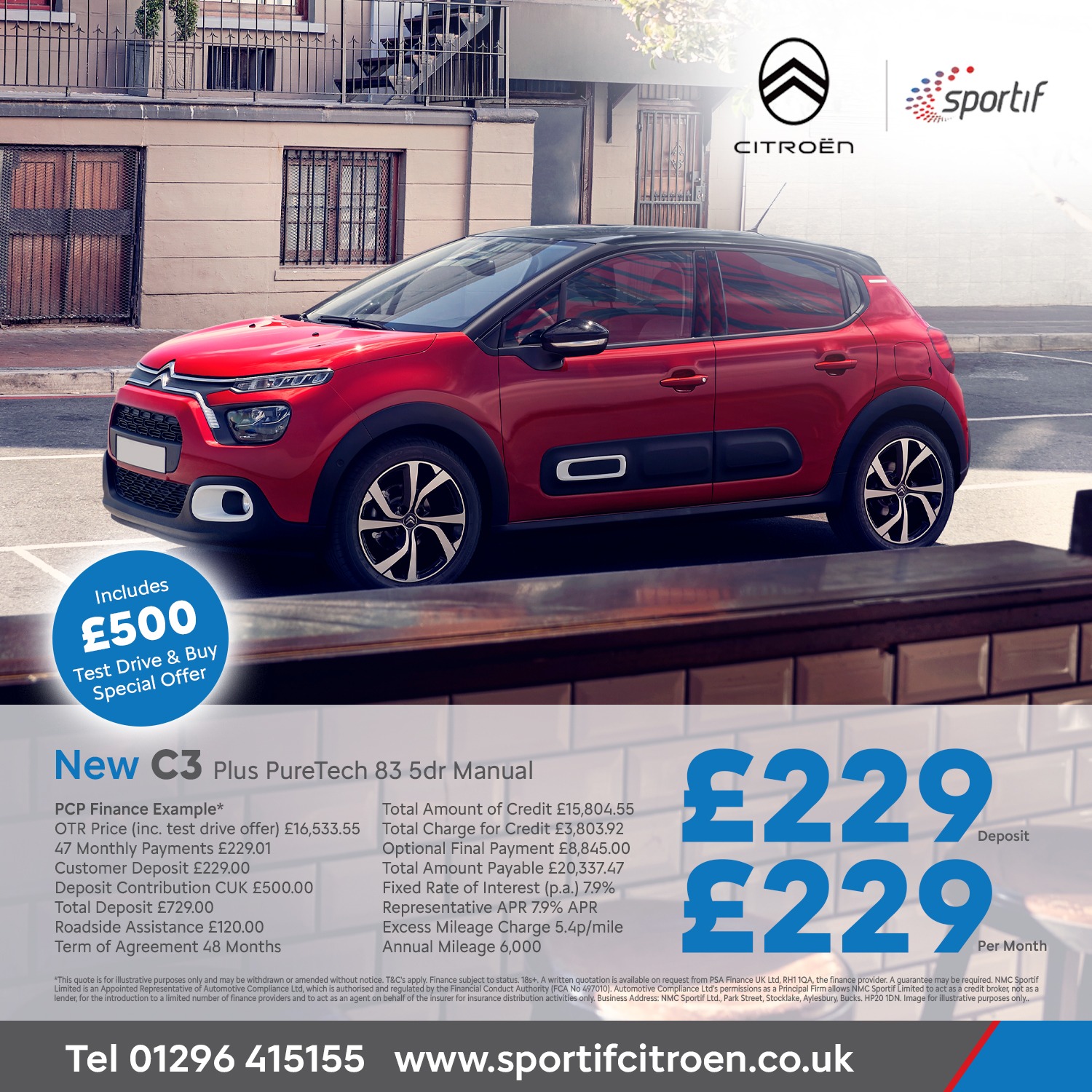 Brand New Citroen C3 from only £229 deposit and £229 per month!