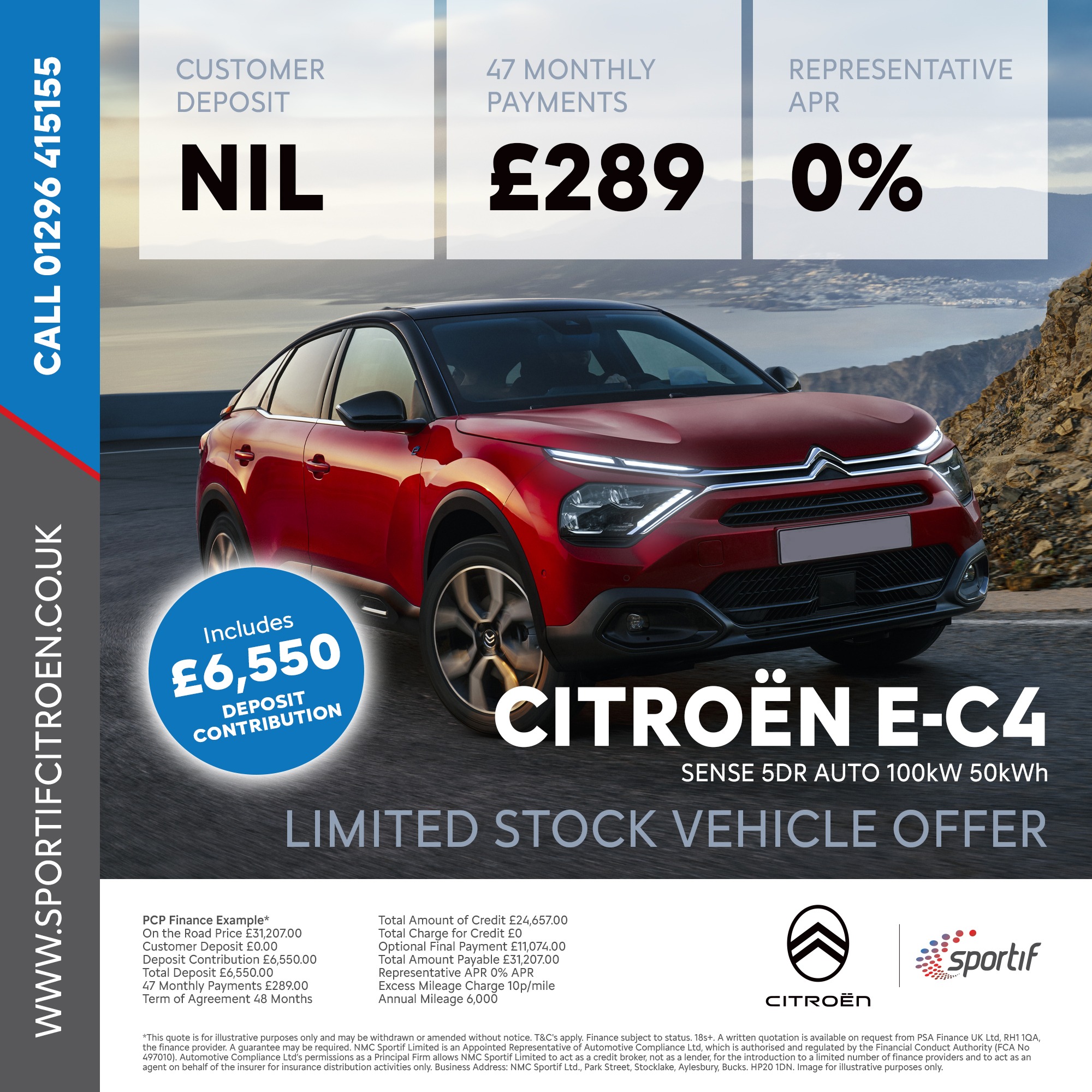 Go Electric from £289 per month with NIL Deposit and 0% Finance