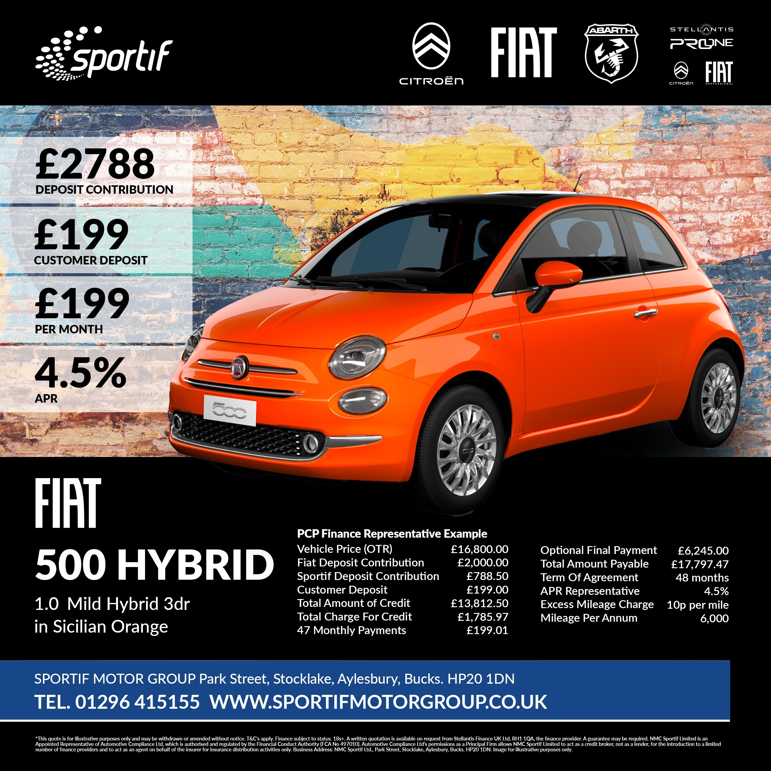 FIAT 500 1.0 Mild Hybrid 3dr